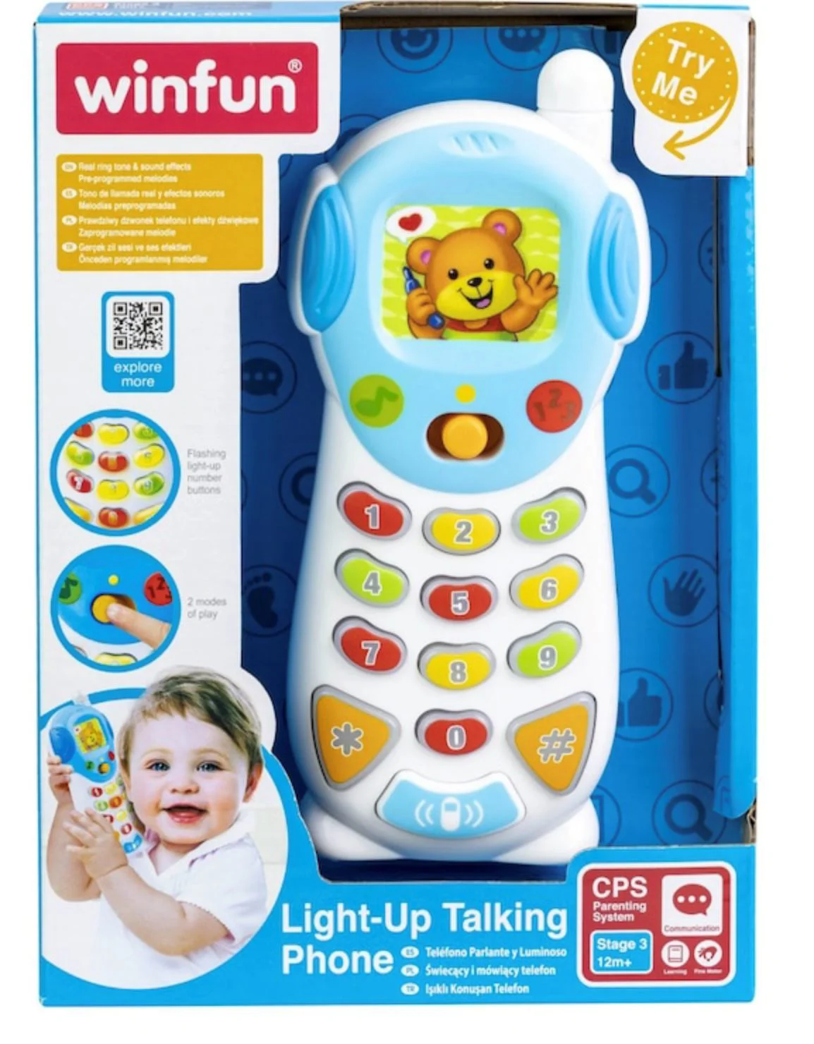 Игрушка для детей Winfun Разговаривающий телефон со звуками и огнями foto