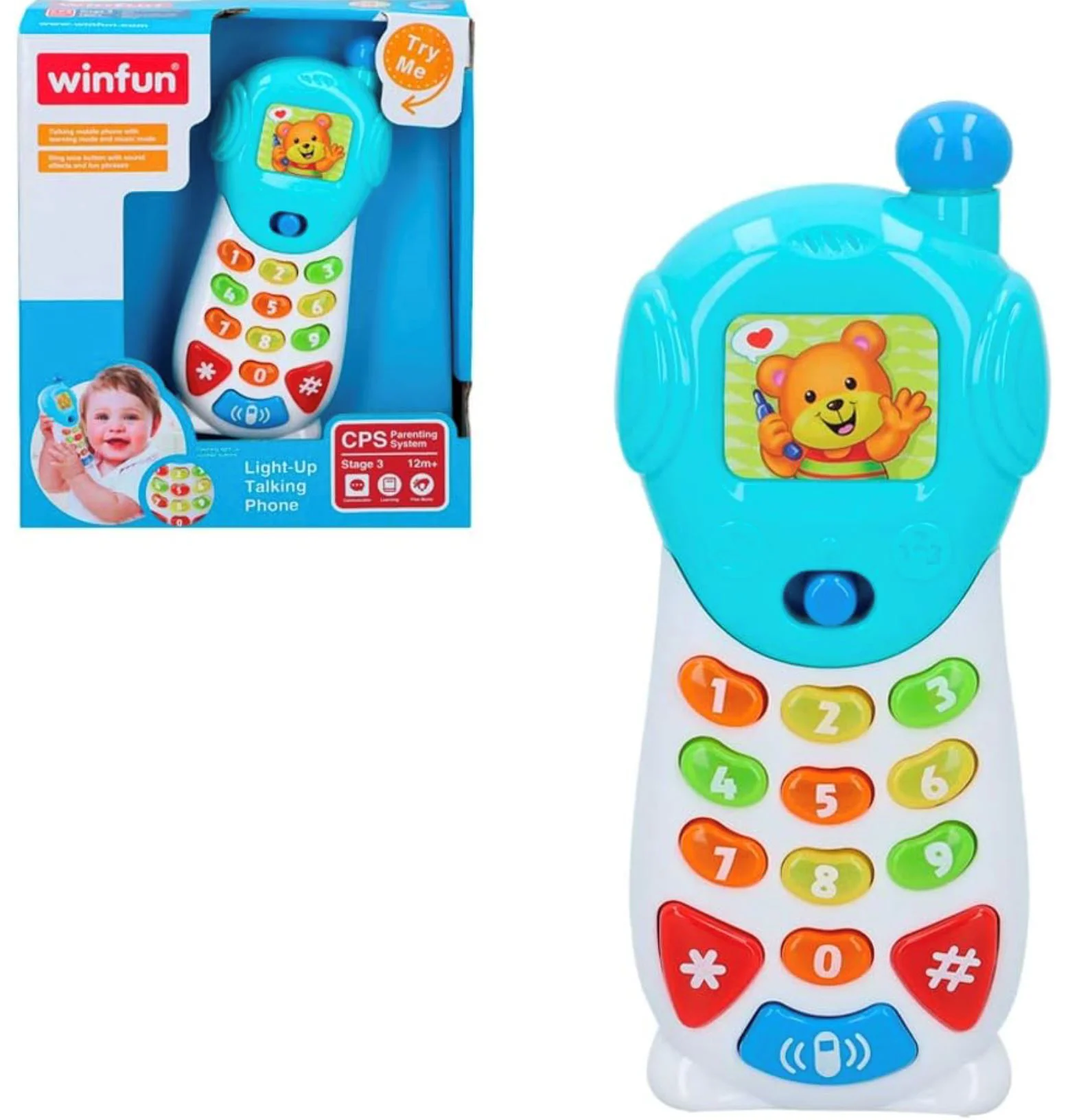 Игрушка для детей Winfun Разговаривающий телефон со звуками и огнями foto