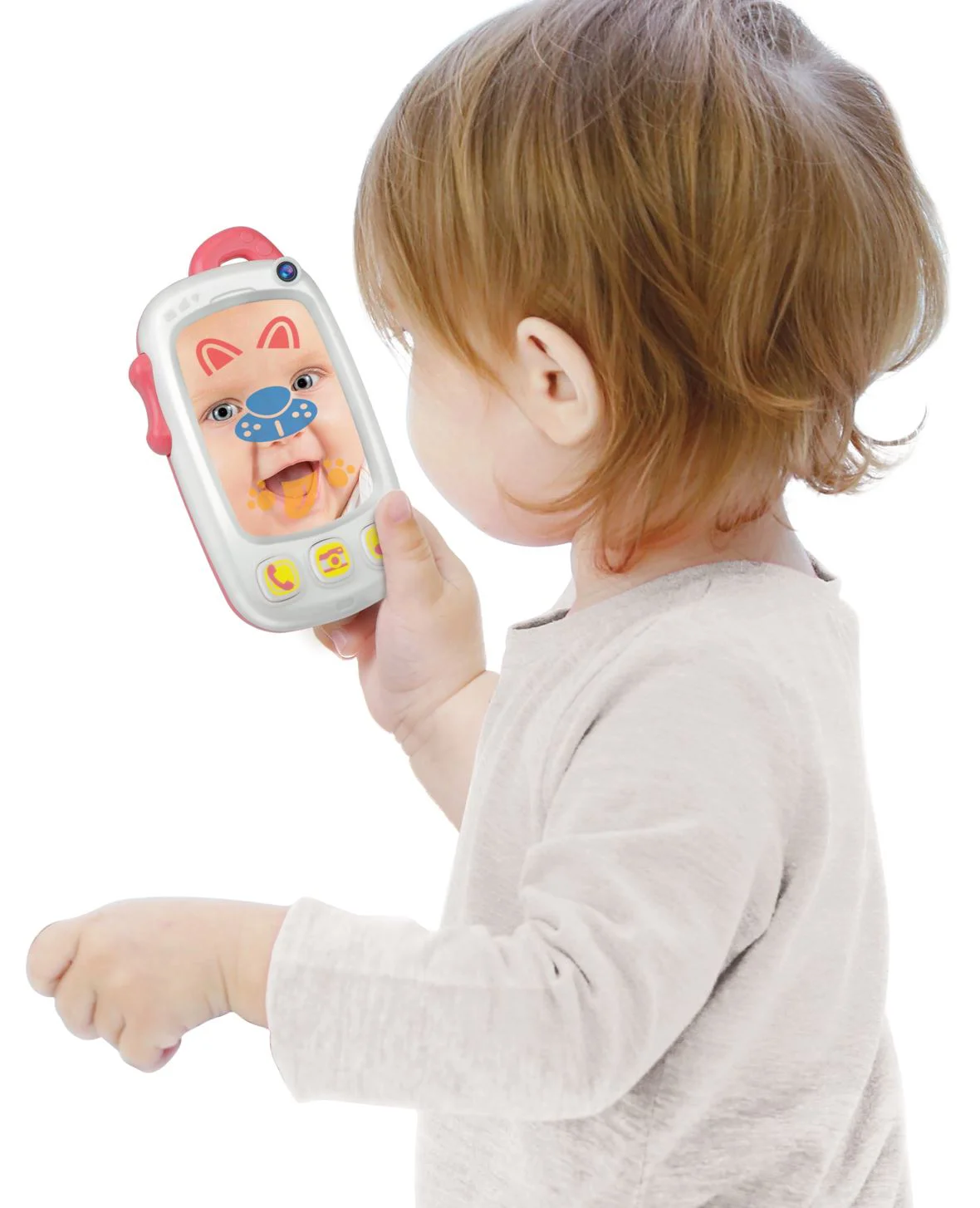 Игрушка для детей Winfun Первый селфи‑телефон со звуками и светом, Розовый foto