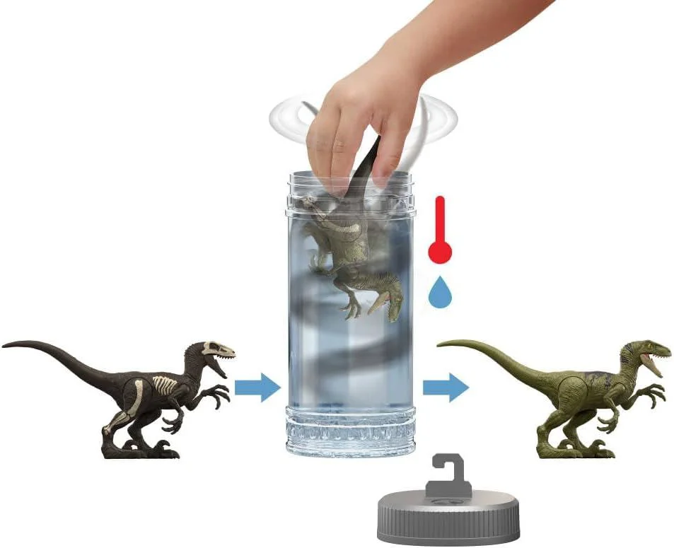 Figurina de dinozaur Mattel Jurassic World: Dino Reveal, in as. foto