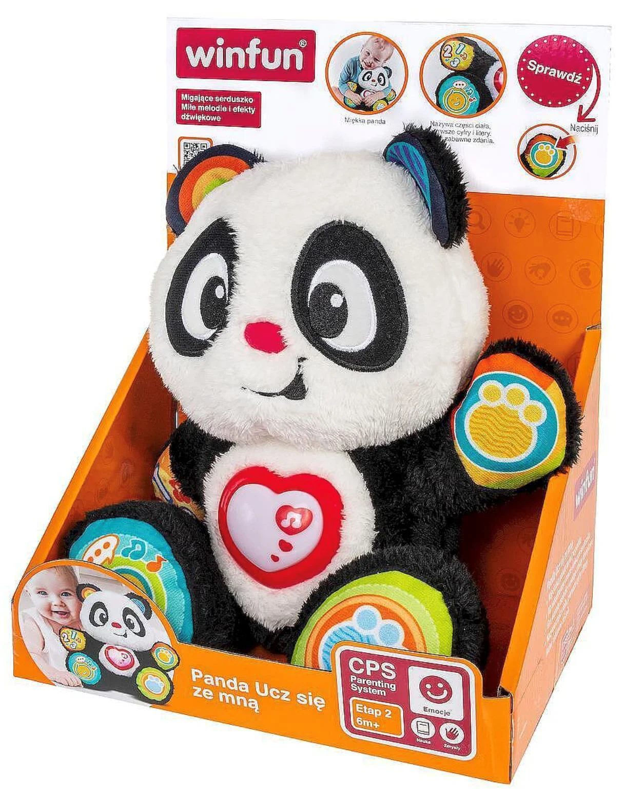 Мягкая интерактивная игрушка Winfun Панда со звуками и светом foto