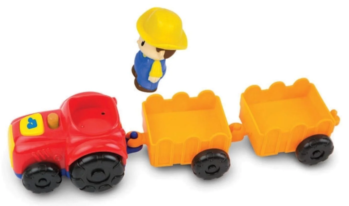 Set de joaca Winfun Tractor cu remorca, figurine fermier si animale, sunete si lumini foto