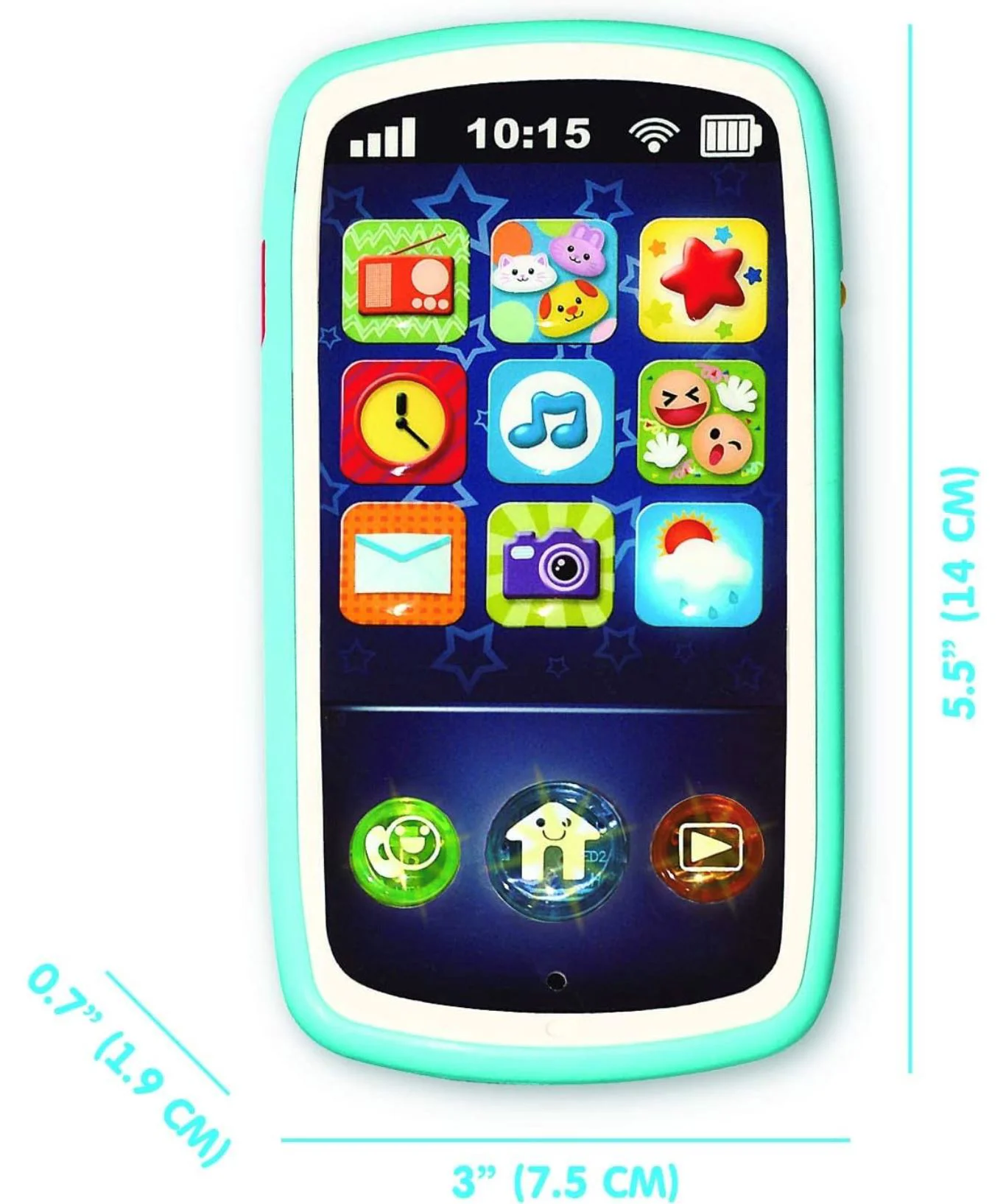 Интерактивная игрушка Winfun Смартфон со звуками и светом, английский язык foto