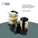 Robot multifunctional 5 in 1 Babymoov Nutribaby (+) XL Mineral Black foto