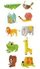 Set 3D origami Tooky Toy Animale salbatice, 10 modele foto