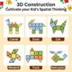 Set de constructie magnetic Paradisul Animalelor, 116 el. foto