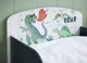 Pat pentru copii U-grow Junior cu protectii laterale, Dinozauri foto