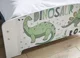 Pat pentru copii U-grow Junior cu protectii laterale, Dinozauri foto