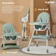 Scaun de masa 2 in 1 U-grow, Verde foto