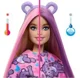 Papusa Barbie In costum de plus de ursulet, Mov foto