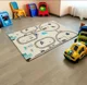 Covoras educativ U-grow cu 2 fete din spuma, Trafic rutier, 180x120x1cm foto