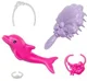 Set de joaca Barbie Sirena care isi schimba culoarea, cu accesorii foto