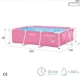 Piscina Rectangulara INTEX  220х150х60сm, 1622L, cadru metalic, roz foto
