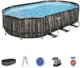 Piscina Bestway Power Steel Oval, 610x366x122cm, 20241L, carcas metal foto