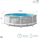 Piscina INTEX PRISM FRAME PREMIUM 305x76cm, 4485L, cadru metalic foto