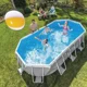 Piscina INTEX PRISM FRAME OVAL 503x274x122сm, 13365L, cadru metalic foto