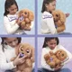 Jucarie de plus interactiva Baby Paws Catelus cu sunete si suzeta in gentuta, 29 cm foto