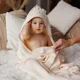 Бамбуковое банное полотенце с капюшоном BabyOno Ecru, 100x100 см foto