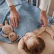 Paturica tricotata din bambus BabyOno Brown foto