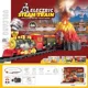 Set de joaca Xiong Xian Tren cu cale ferata Vulcan, 3 vagoane, sunete, lumini, efecte fum foto
