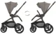 Carucior 2 in 1 KikkaBoo Goya Platinum Mocca foto
