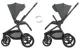 Carucior 2 in 1 KikkaBoo Goya Platinum Olive foto