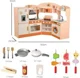 Set de joaca din lemn Mega Bucatarie cu frigider si alte accesorii foto