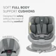 Автокресло KikkaBoo i-Defend i-Size Grey, 40-150 см foto
