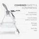 Scaun de masa KikkaBoo Spicy+ Grey foto