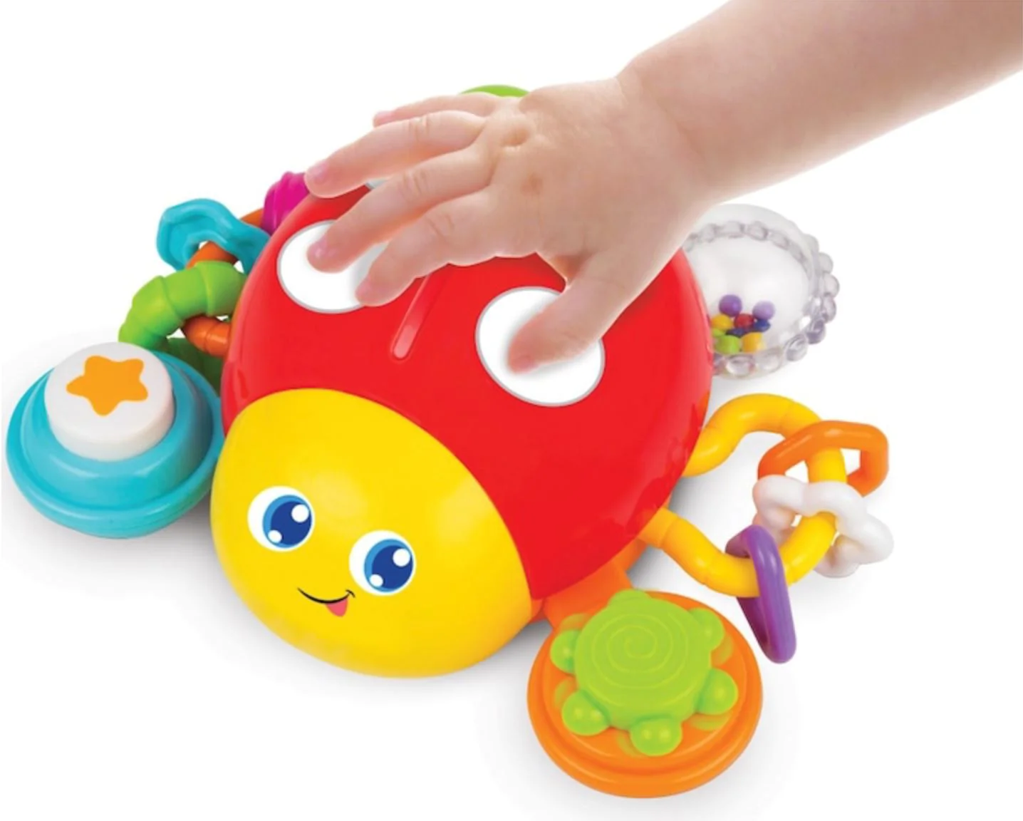 Интерактивная игрушка Winfun Божья коровка, нажми и едет, с активностями и звуками foto