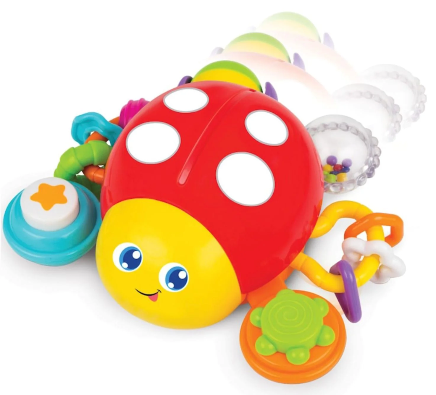 Интерактивная игрушка Winfun Божья коровка, нажми и едет, с активностями и звуками foto