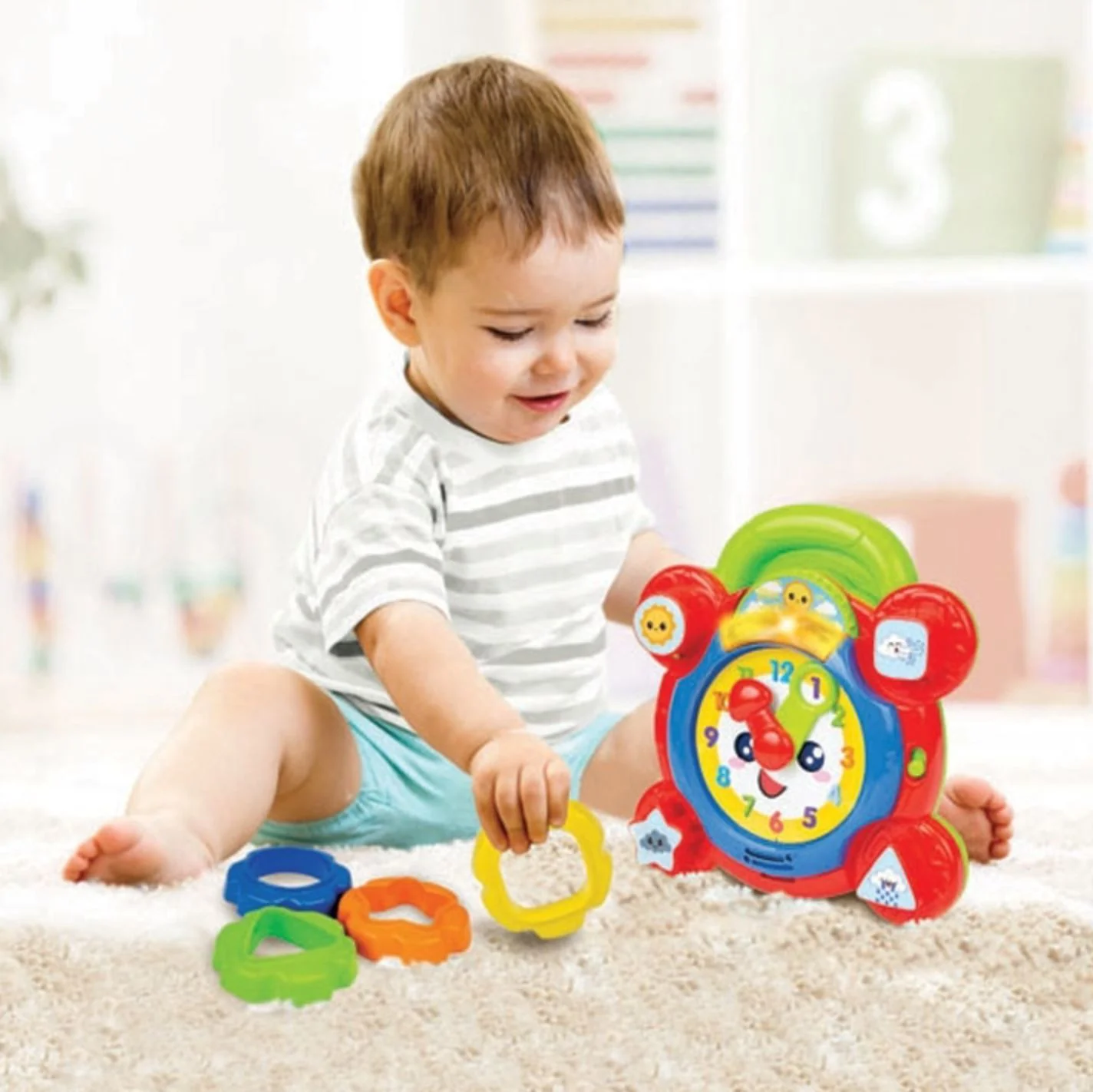 Интерактивная игрушка Winfun Часы-сортер со звуками и светом foto