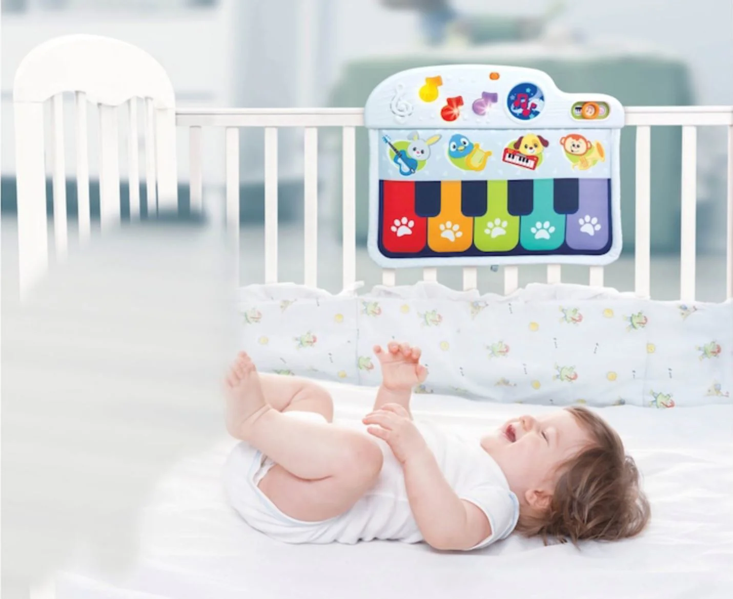 Интерактивная игрушка Winfun Пианино-Животные с текстильными клавишами и элементом для подвешивания foto