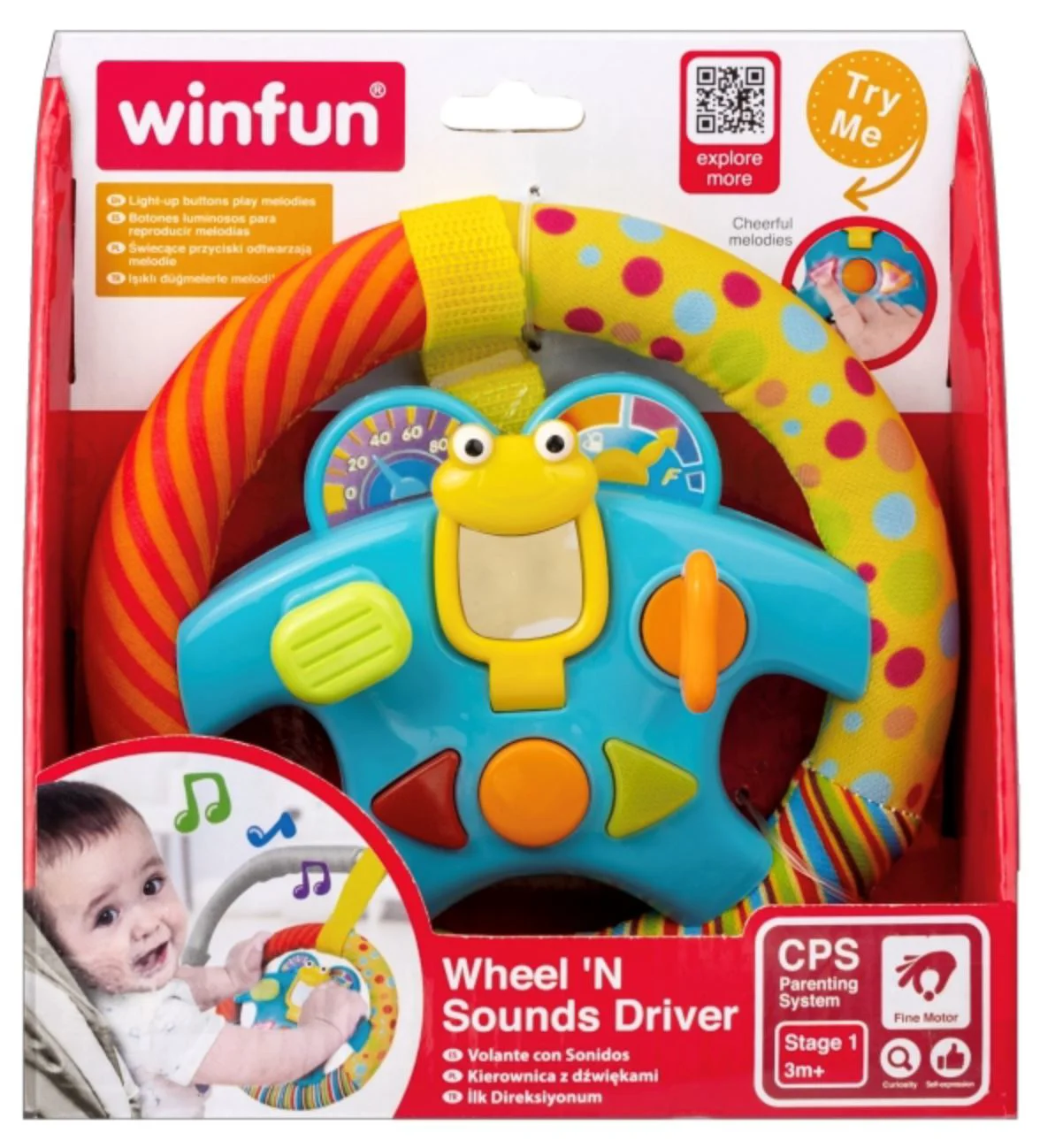 Интерактивная игрушка Winfun Руль для подвешивания, со звуками и светом foto