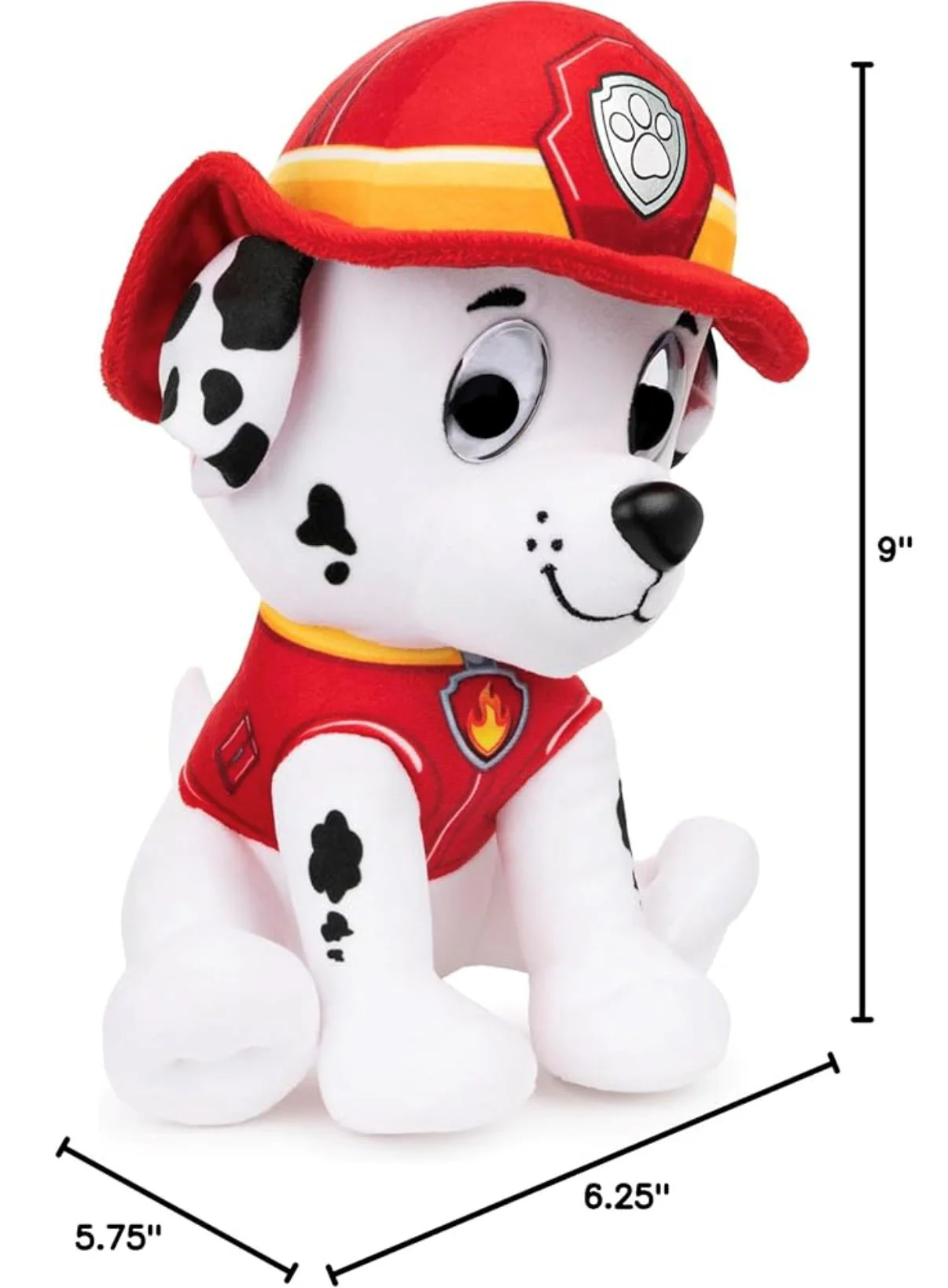 Jucarie de plus Paw Patrol Marshall, 23 cm foto