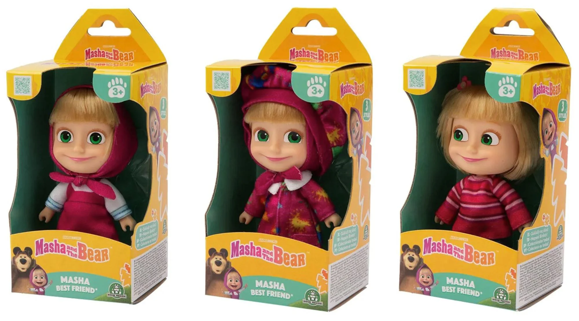 Кукла Masha and the Bear Маша, 12 см, разные виды, Серия 2 foto