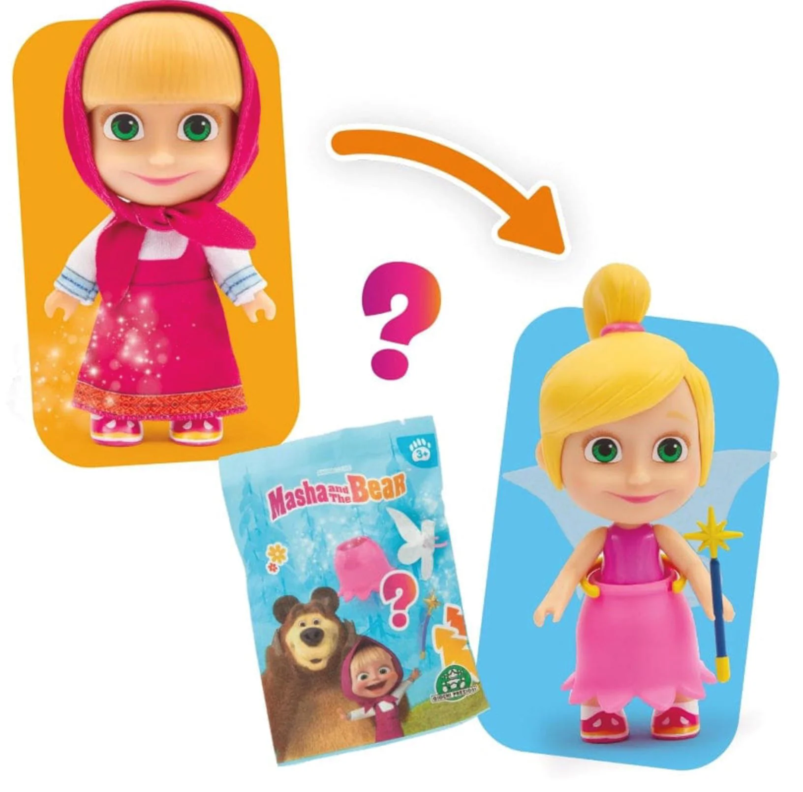 Игровой набор с фигуркой Masha and the Bear Маша с сюрпризной одеждой foto