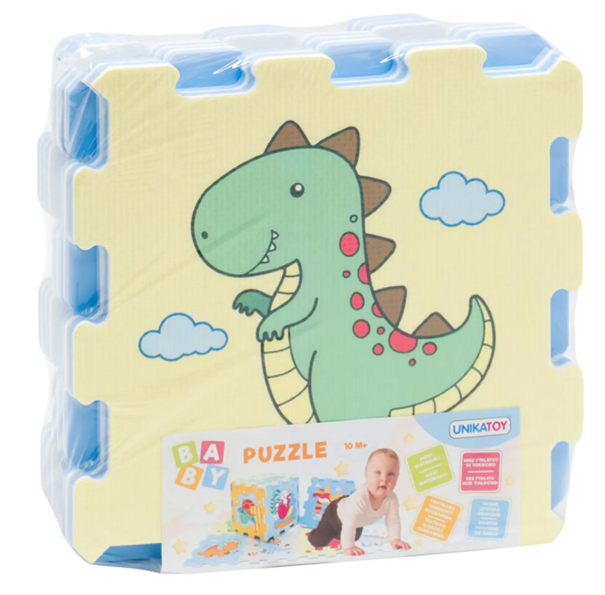 Коврик-пазл из пены Unika Toy Животные, 8 шт., 30 см foto