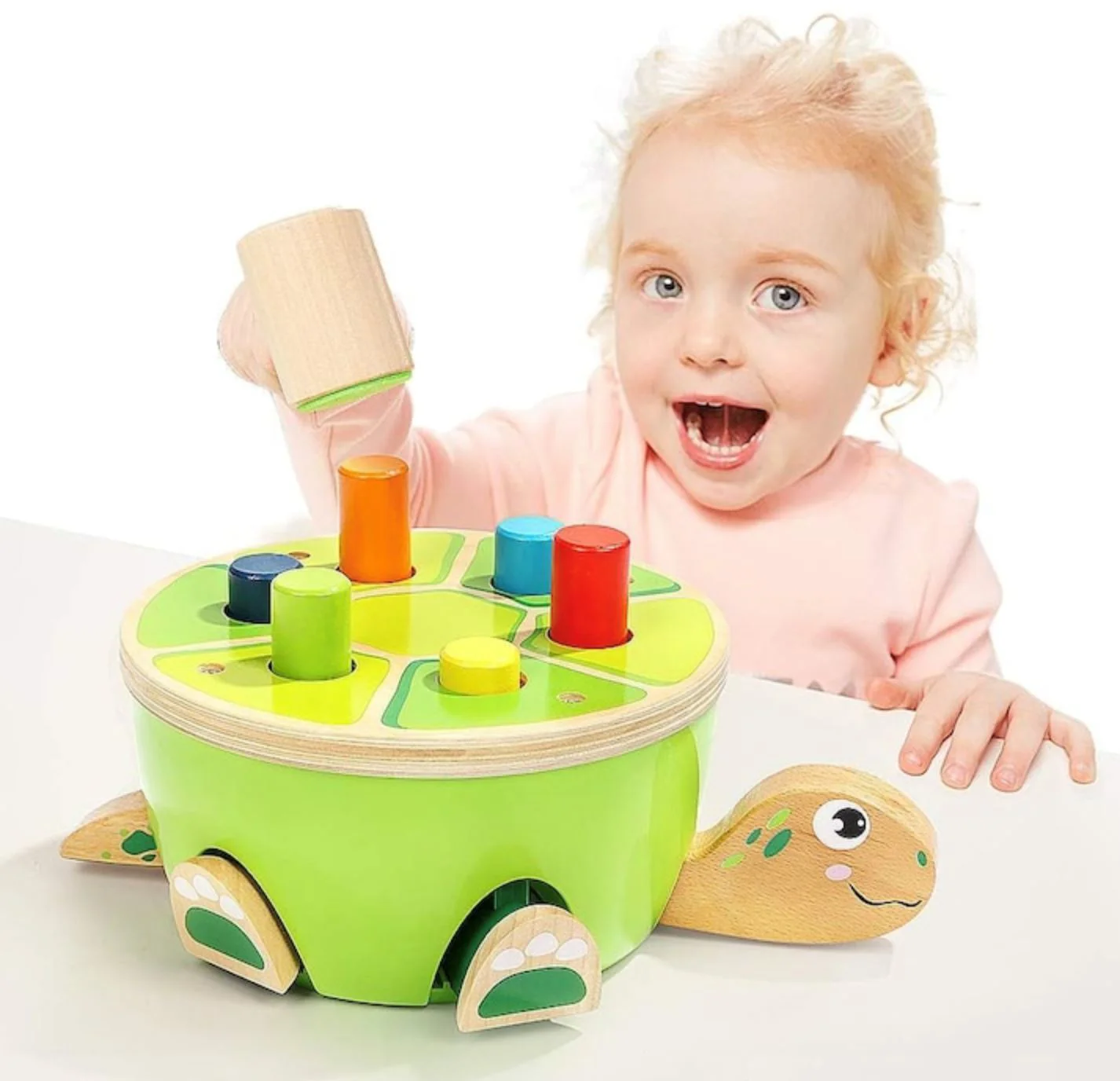 Деревянная игрушка Top Bright Черепаха с молотком foto
