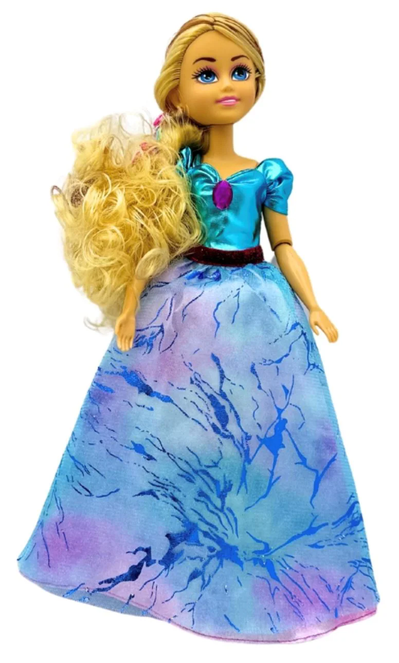 Papusa Sasa Girls Printesa cu accesorii de par, 2 tipuri, 34 cm foto