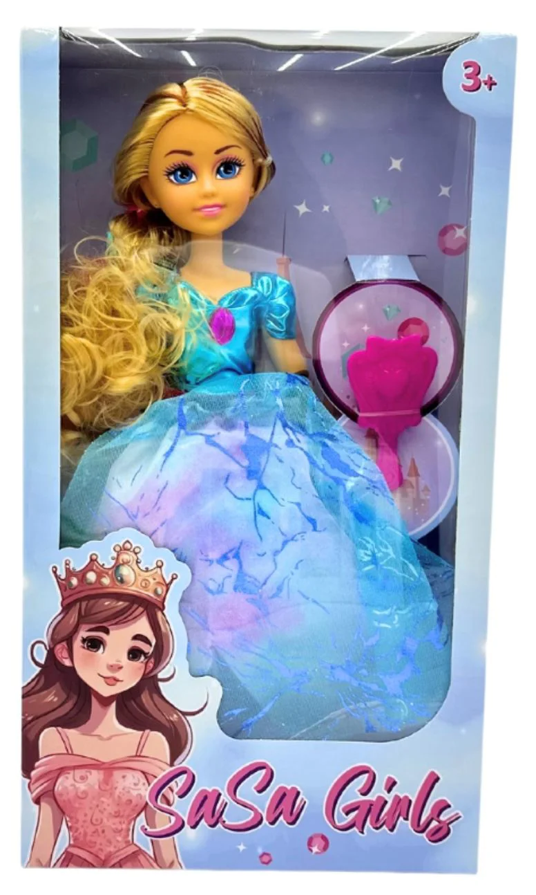 Papusa Sasa Girls Printesa cu accesorii de par, 2 tipuri, 34 cm foto