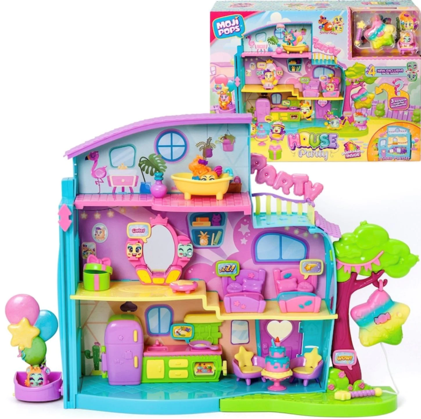 Set de joaca Moji Pops Casuta de petreceri cu 2 figurine si accesorii foto