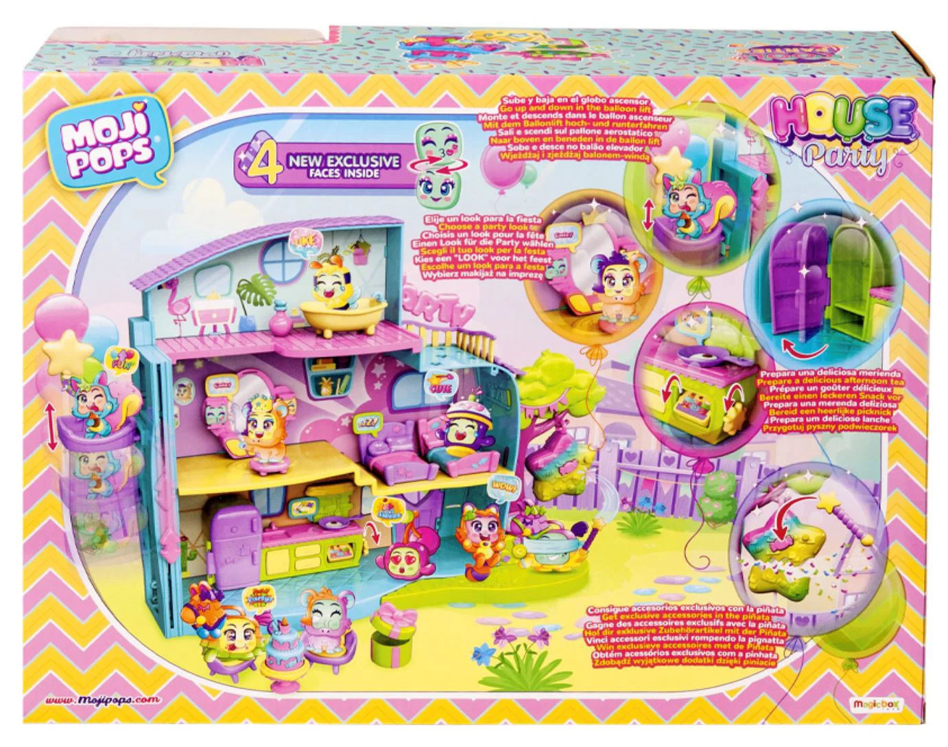 Set de joaca Moji Pops Casuta de petreceri cu 2 figurine si accesorii foto