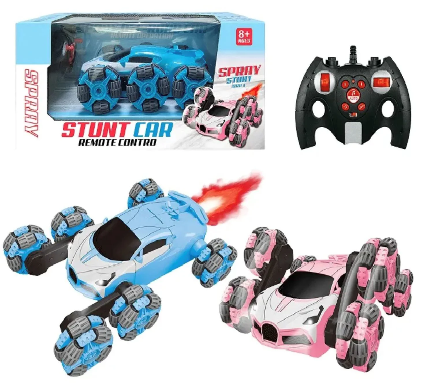 Машинка c пультом 2.4G Stunt Spray Car с 6 колесами foto