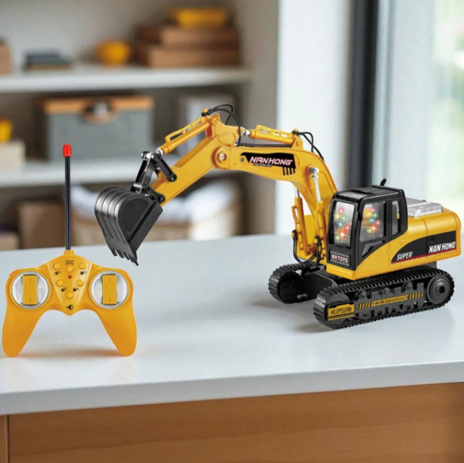 Masina cu telecomanda RC Cars Excavator cu lumini si sunet foto