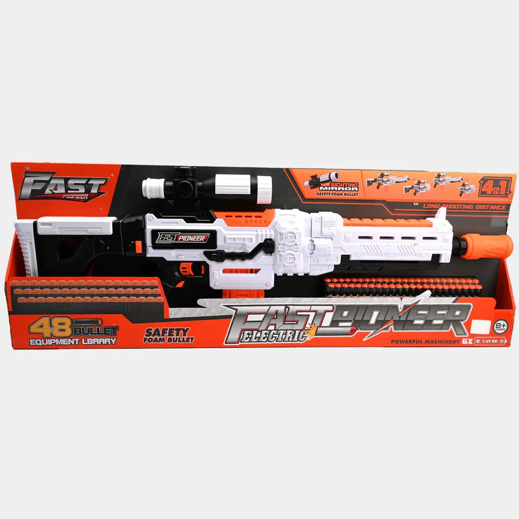 Pusca electrica cu luneta Fast Pioneer cu gloante din spuma, 48 proiectile foto