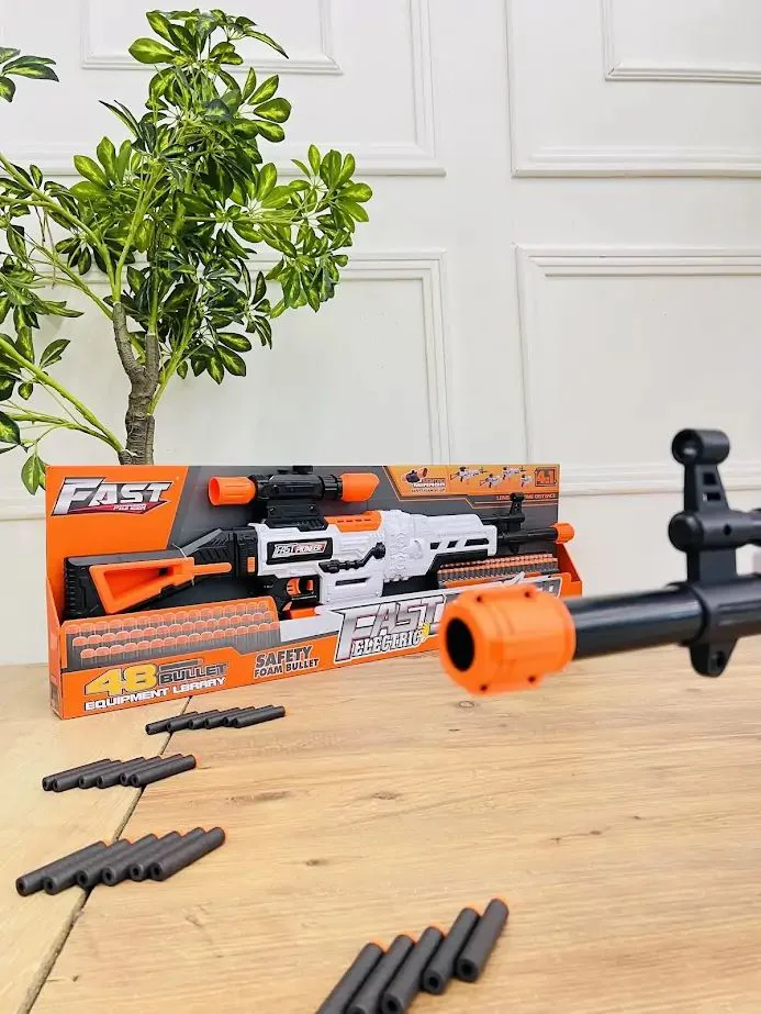 Blaster electrica cu luneta de Fast Pioneer cu gloante din spuma, 48 proiectile foto
