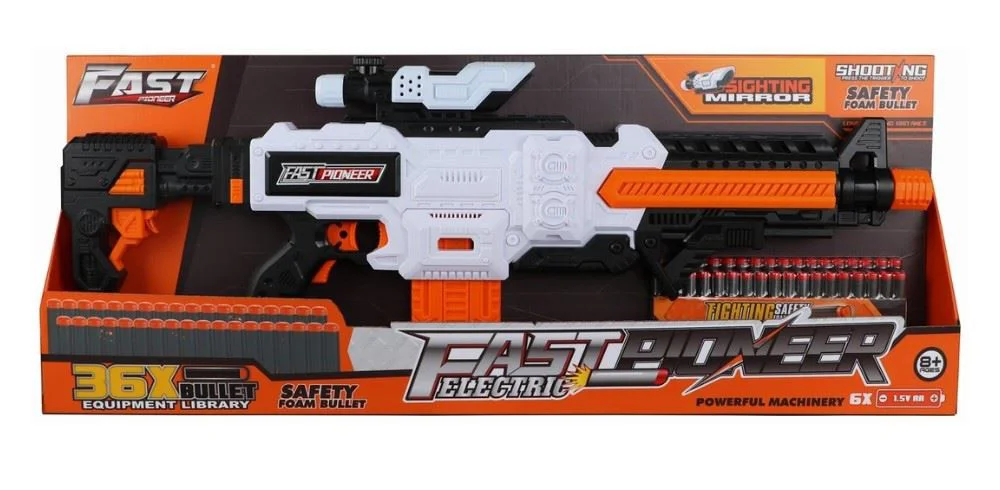 Blaster electric Fast Pioneer cu gloante din spuma, 36 proiectile foto