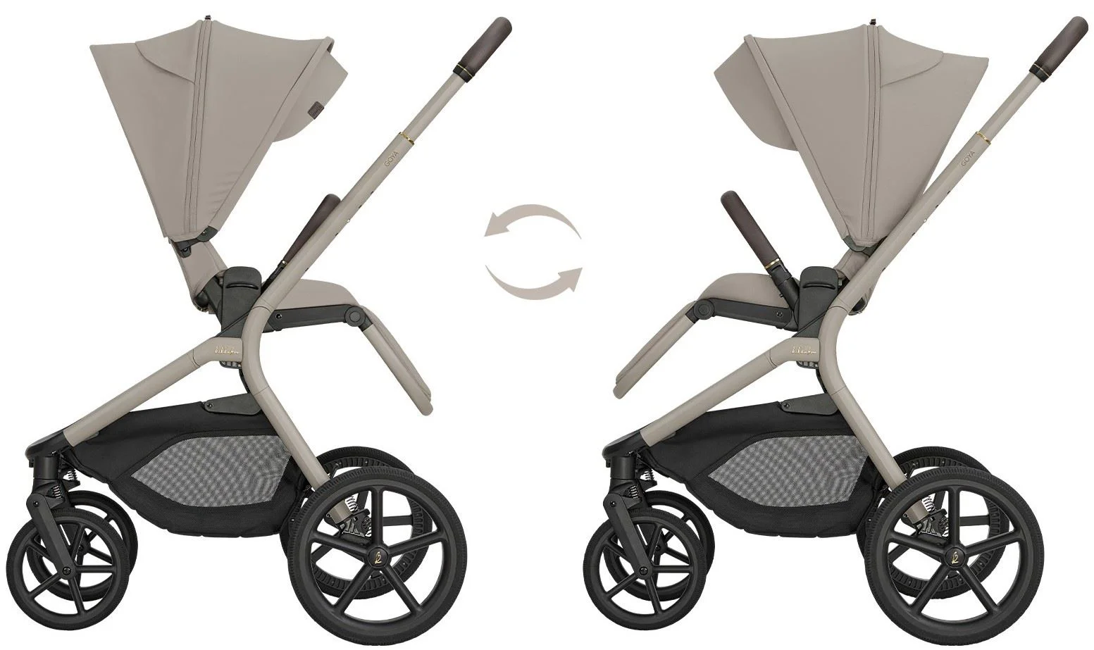 Carucior 2 in 1 KikkaBoo Goya Platinum Champagne foto