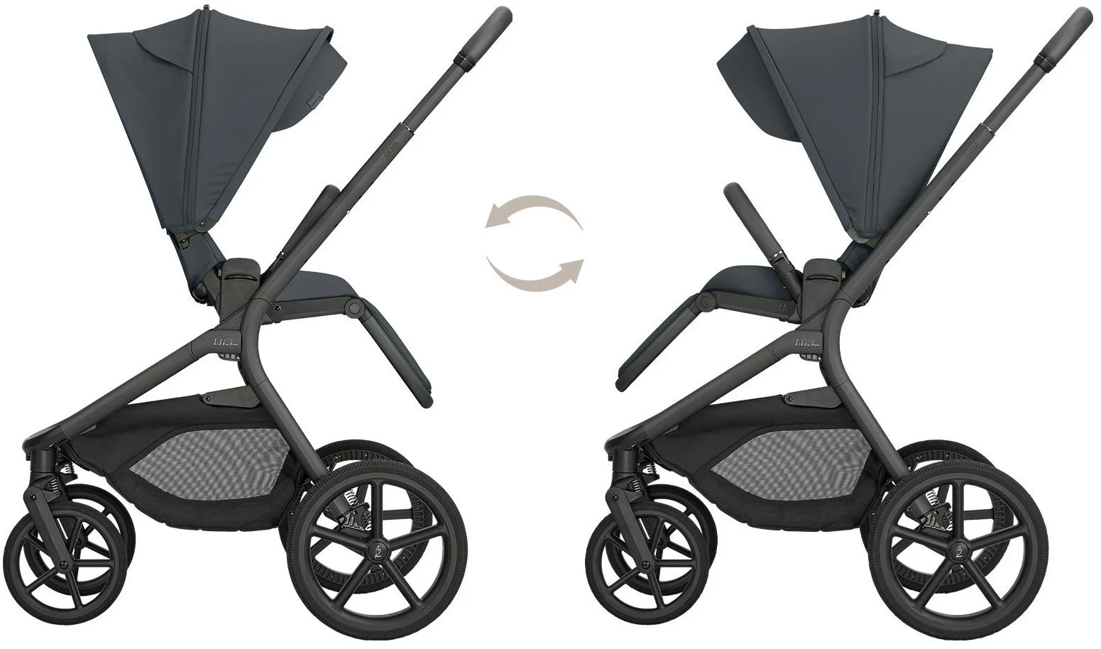 Carucior 2 in 1 KikkaBoo Goya Platinum Graphite foto